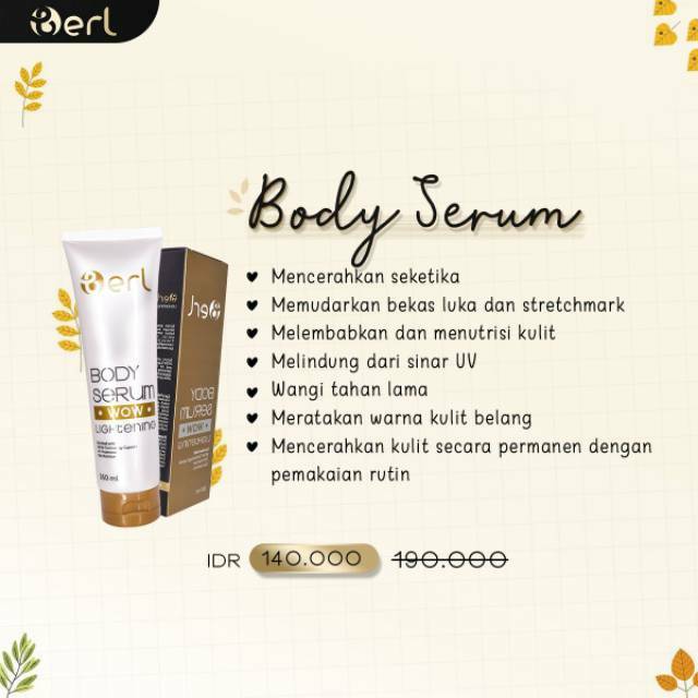 BODY SERUM BERL COSMETICS / BERL COSMETICS / BERLCOSMETICS / B ERL COSMETICS