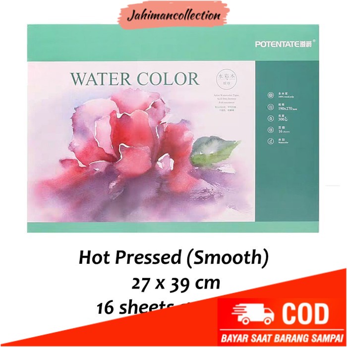 

✨ BISA COD ✨ Potentate Watercolor Pad - Hot Pressed (Smooth) 300gsm (27 x 39 cm)