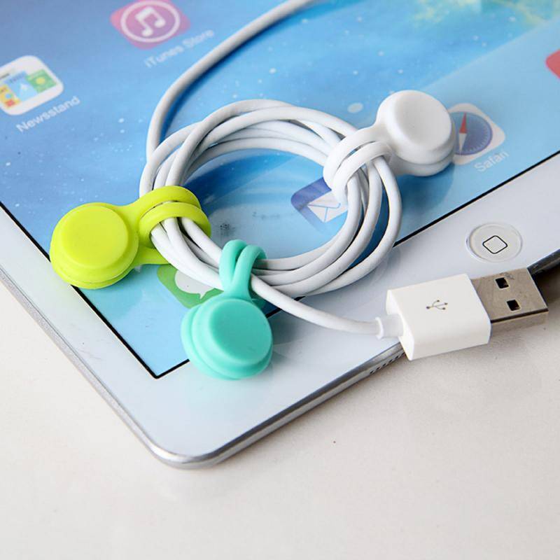 3pcs Multifunction Magnet Earphone Cord Winder Cute Cable Holder Organizer Clips