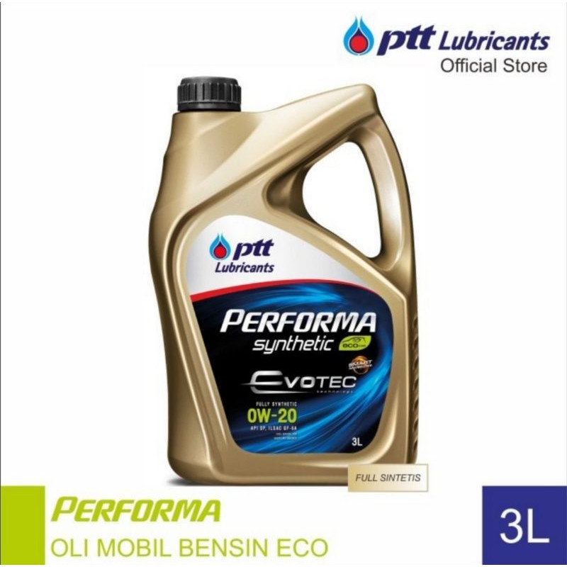 Jual PTT Lubricants Performa Synthetic ECO 0W20 EVOTECH API SP[3L ...