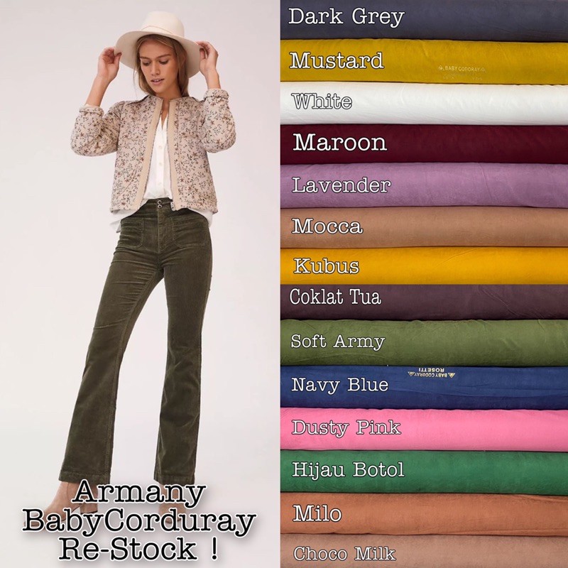 {BEST SELLER} BABY CORDUROY ARMANY FOR OUTFITS STYLE PENTS &amp; JACKET TERMURAH CORDORAI JAKET CELANA