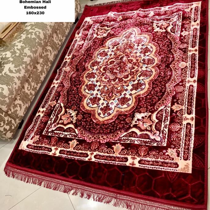 ><><><] Karpet embossed 160x230 Karpet anggun dekorasi rumah hiasan rumah