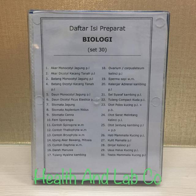 Preparat Biologi Set Of 30 / Preparat Parasitology set of 15