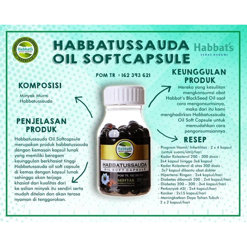 Habbatussauda Sehat Nabawi Obat Asma Asam Lambung Jantung Oil Soft Minyak Jintan 200 Kapsul Ob04 Indonesia