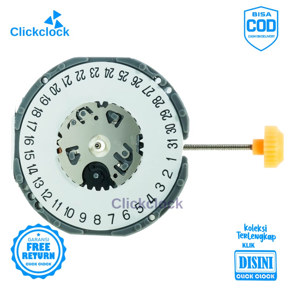 Mesin Jam Tangan Tanggal Quartz Watch Movement VJ 32-6 Tgl Diangka 6 Murah Tanggal