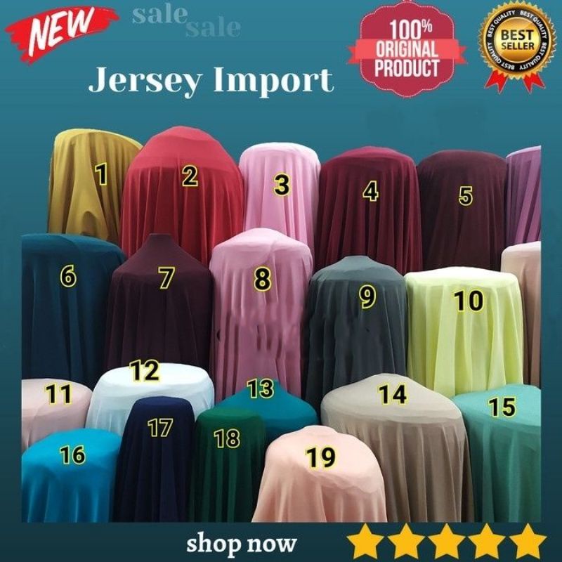 Promo 12.12 Sale Kain jersey - jersey korea - jersey premium. bahan spandek spandex