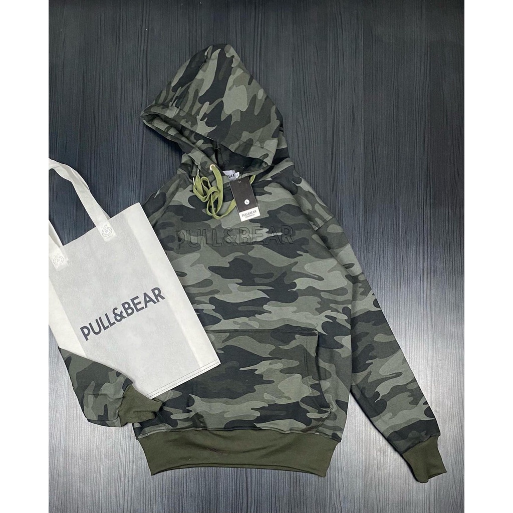 Hoodie Pull And Bear Camo Embos