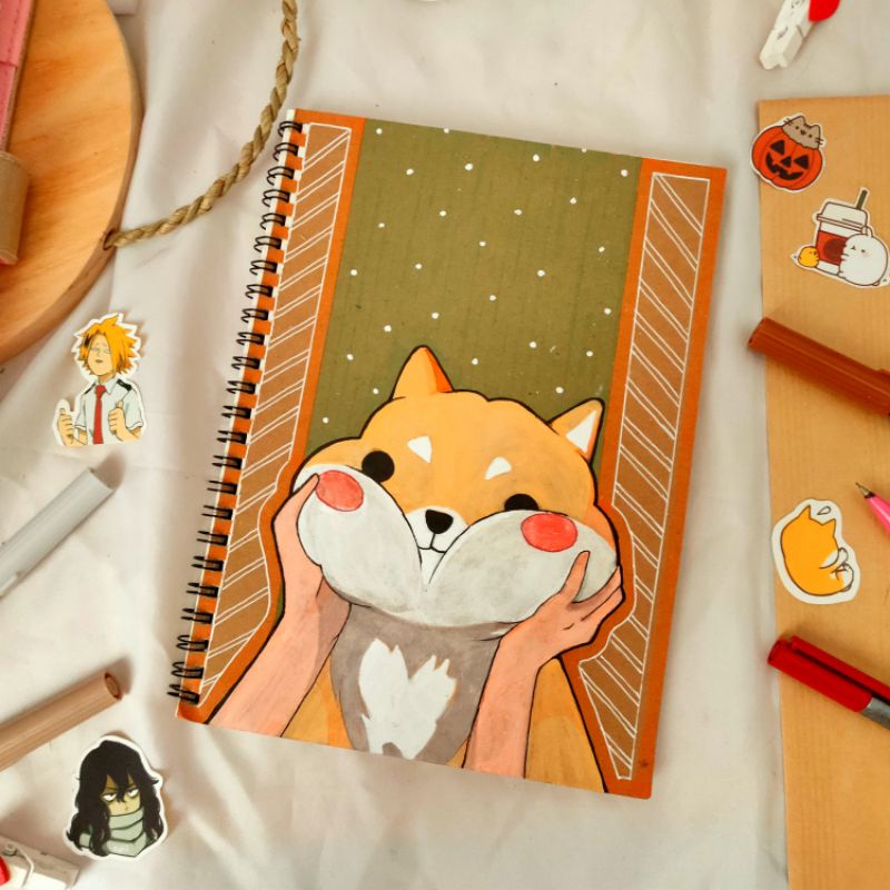 

Shiba Cute Notebook Ring A5(dotted) - 006