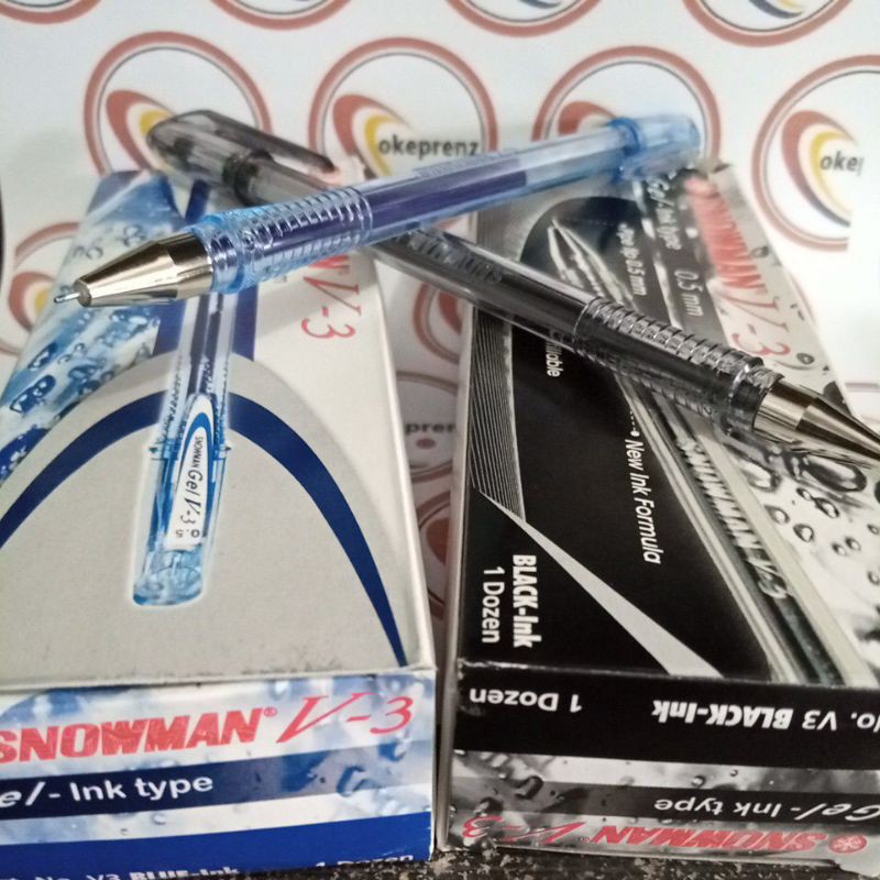 

pulpen gel snowman v3 0.5mm
