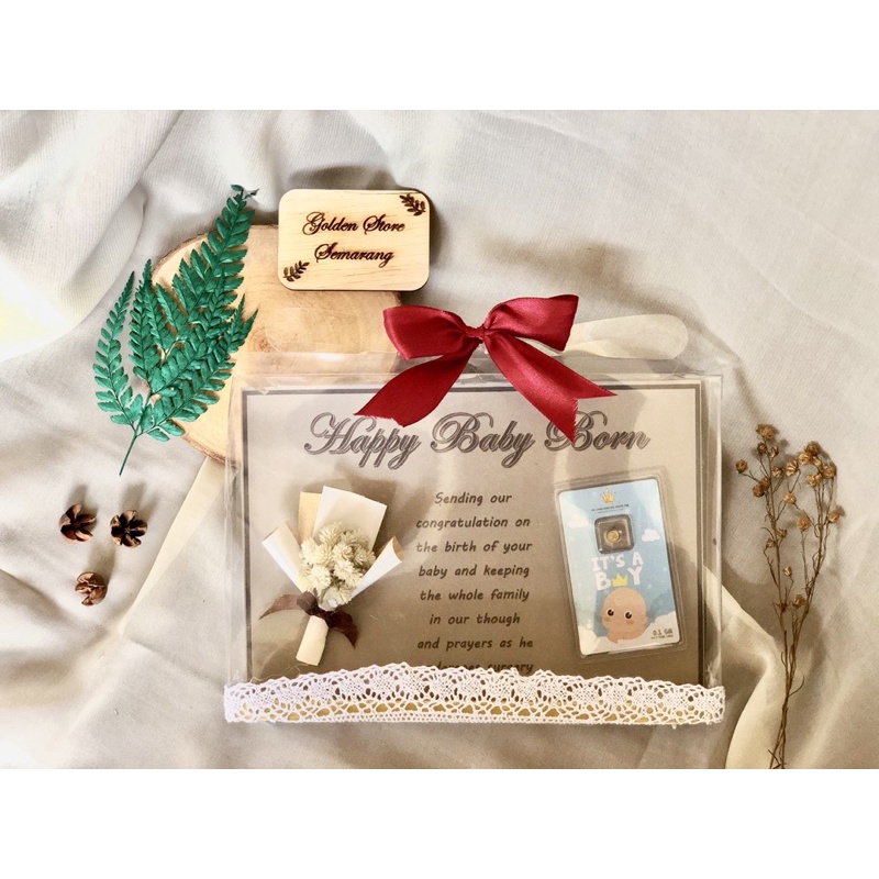 Logam Mulia 0.1 gram gift series + hampers box