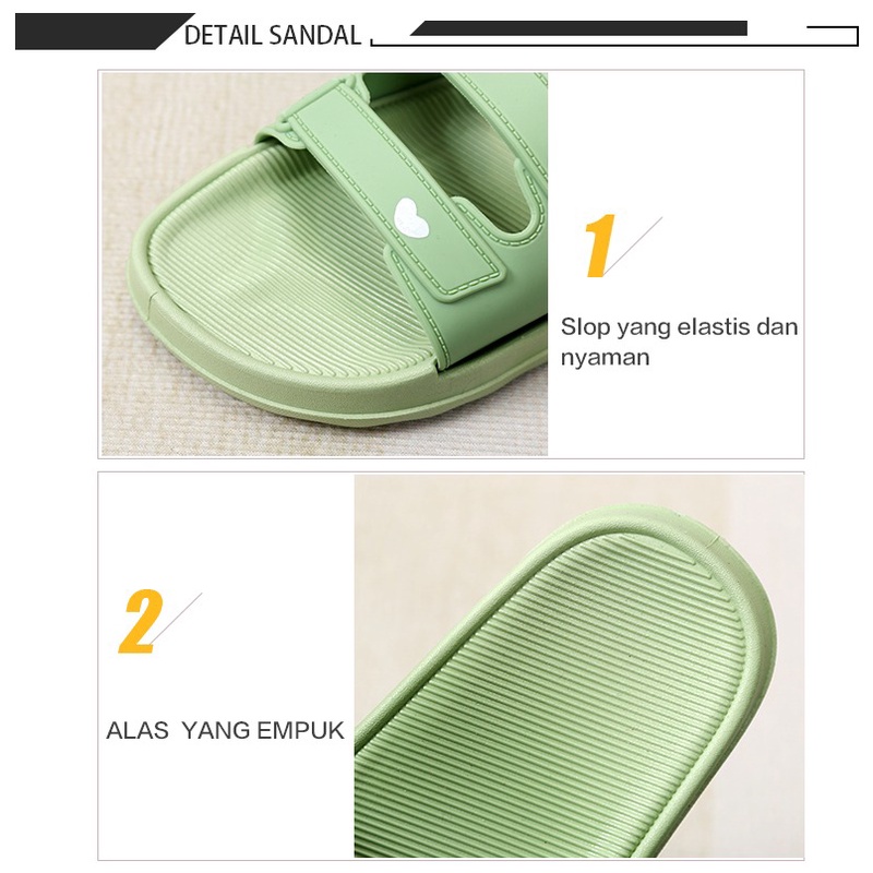 Sendal Jelly Sandal Wanita Rumahan Sandal Selop Sendal Wanita Flat | V202-55