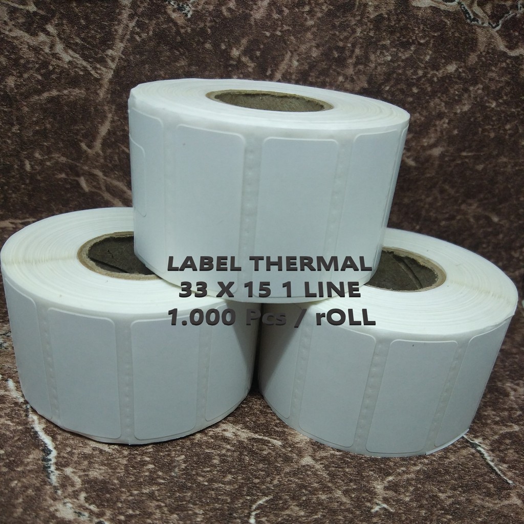 LABEL Direct Thermal 33 x 15mm - Label Thermal 33x15 1Line - Label Thermal 33 x 15 1Line