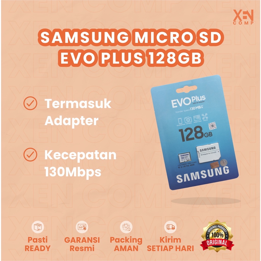 Micro SD Samsung Evo Plus 128GB w/Adapter Original