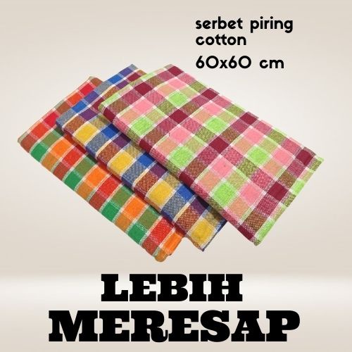 Lap Kain Serbet Piring Lap Piring Katun