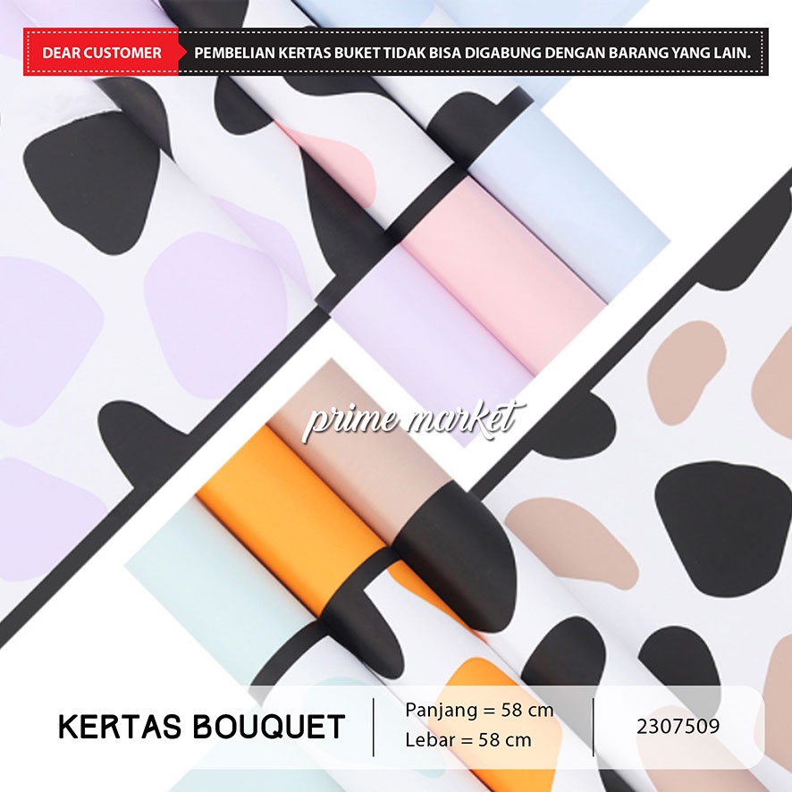 

Kertas Buket Bunga / Kertas Cellophane / Kertas Bunga Buket Motif Dalmation / Flower Wrapping (2307509)