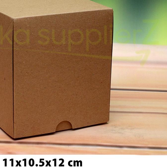 

❄ Cake Box - Kotak Kue - Box Kue - Dus Kue SLICE -KRAFT COKLAT-11 x10.5x 12 cm (20pc) ♤