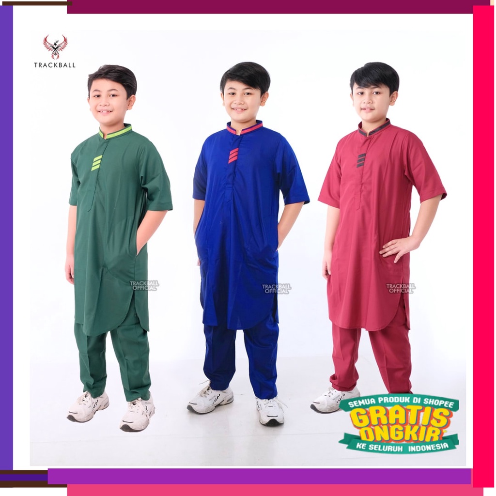 Lucu Keren Motif Polkadot BUnga KOtak / SETELAN BAJU KOKO ANAK LAKI LAKI MUSLIM GAMIS TURKI BAHAN KA