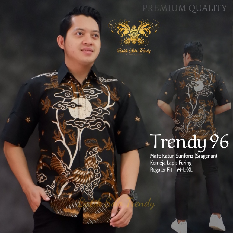 TRENDY 96 PENDEK KEMEJA BATIK LENGAN PENDEK KAIN HALUS MURAH