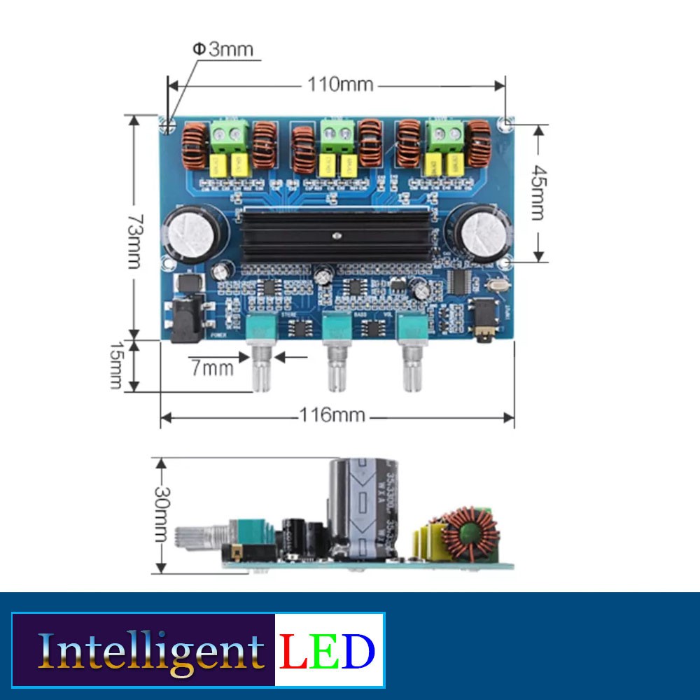 XH-A305 Bluetooth 5.0 Power Amplifier TPA3116D2 50Wx2+100W 2.1