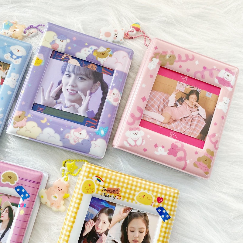 Ins 3inch Album Foto Persegi Hollow Cover 64slot Card Holder KPOP Photocard Organizer Collect Book