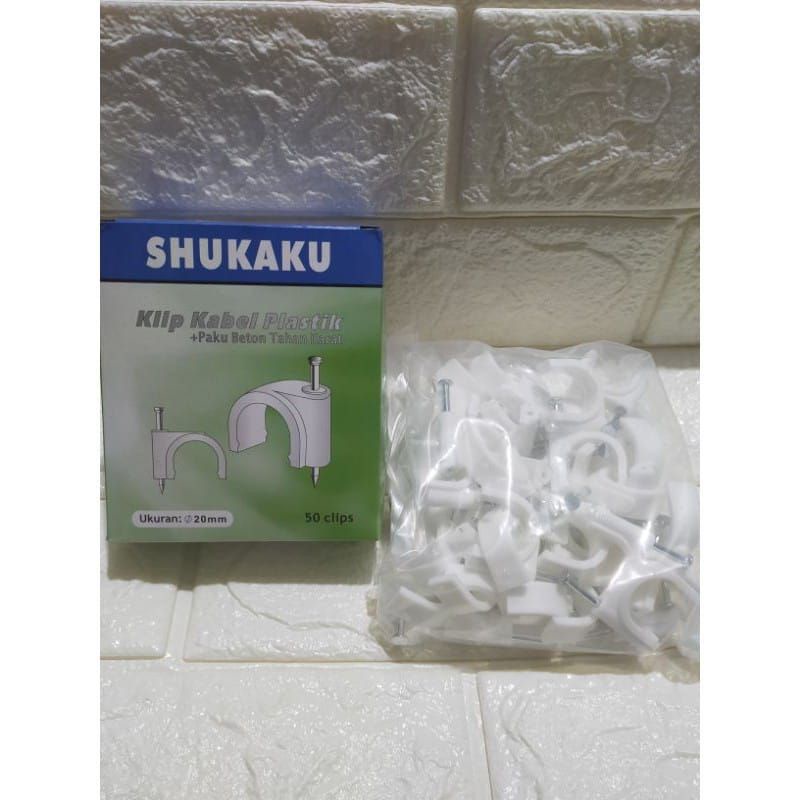 Klem Kabel Beton/ Cable Clip Beton/ Paku Klem Kabel 7mm/ 8mm/ 9mm/ 10mm/ 12mm/ 18mm/ 20mm/ 22mm Shukaku