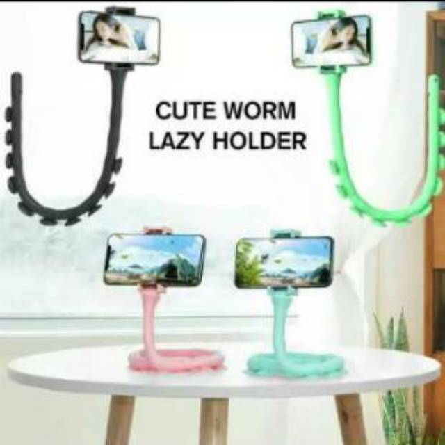 Lazypod Gurita Tripod Cute Worm Lazy Holder Universal Flexible Tentakel 360'