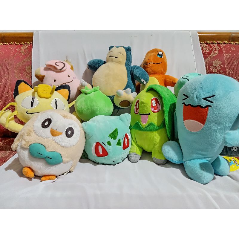 Pokemon Boneka (GENGAR,MIMIKYU,SQUIRTLE,CHIKORITA,MEOWTH,BULBASOUR,CHARMANDER,EEVEE)