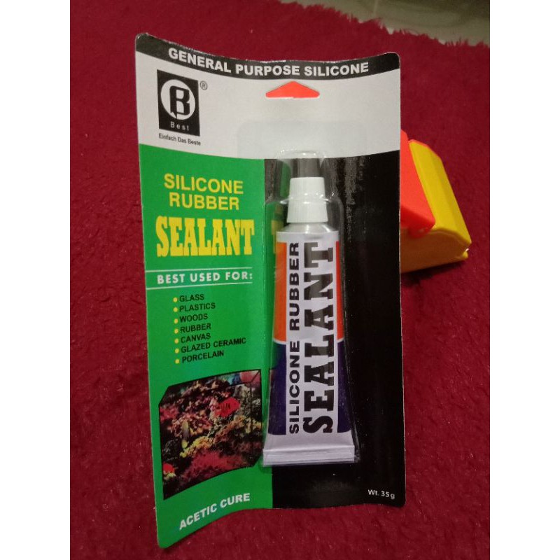 Lem Kaca Bening / Silicone Rubber Sealant Clear / Sealant Tube Kecil 35gr