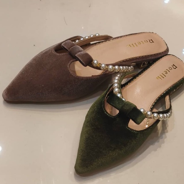 Rotelli flat shoes pearl
