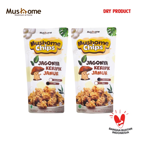 MUCY Keripik Jamur Sehat MINI PACK 25 gram by Mushome Jagung Bakar/ Cheese