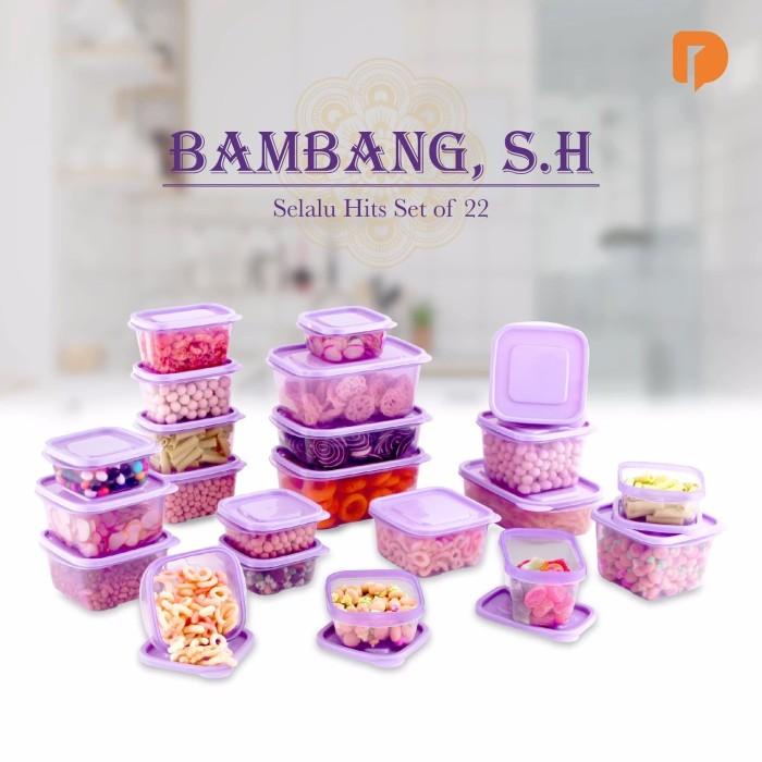 Toples Toples Plastik / Set Bambang / Toples Ungu / 1 Set 22 Pcs