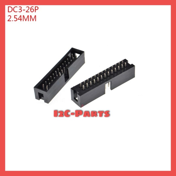 DC3-26P IDC BOX Header 26pin 2x13 Male Socket JTAG Soket 26 pin Lurus