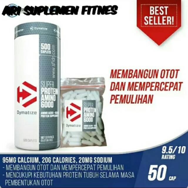 Amino Dymatize Super 6000 Kemasan Eceran/Ketengan 100 Tabs