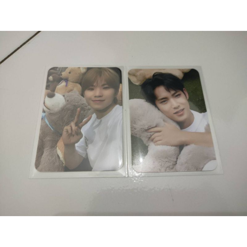 seventeen photocard pc woozi mingyu teddy bear selca selfie pob dicon magazine my choice is special 