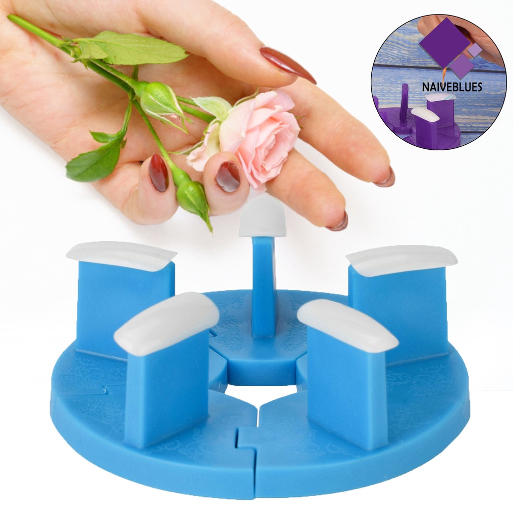 Naiveblue 1 Set Stand Display Kuku Palsu Bahan Plastik Dapat Dilepas Reusable