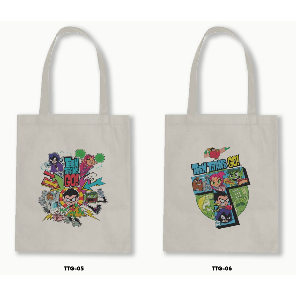 TOTE BAG BLACU - TEN TITANS GO!