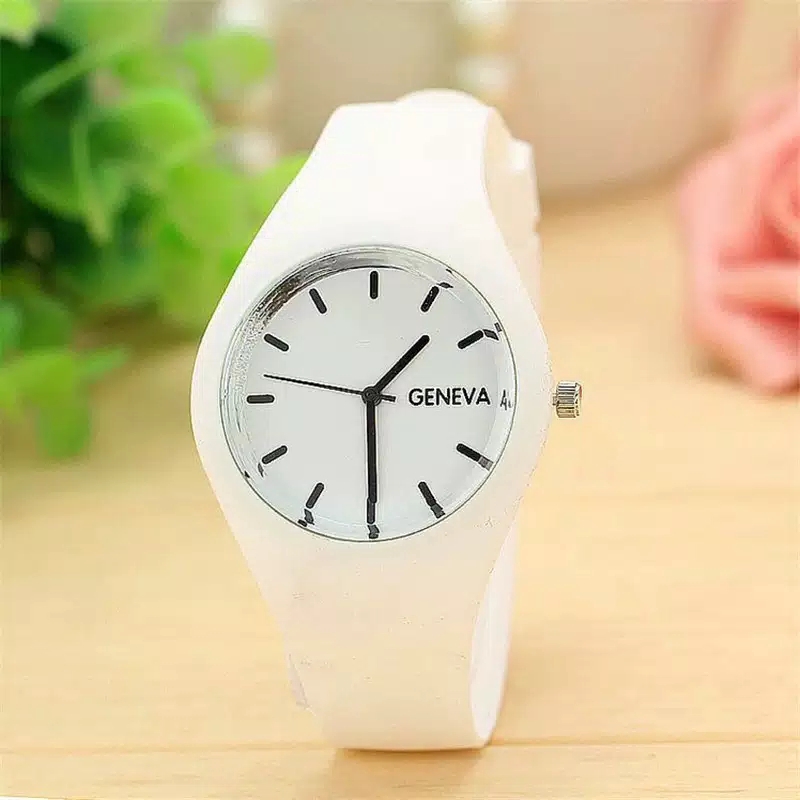 Jam Tangan Wanita Fashion Angka Strap Rubber