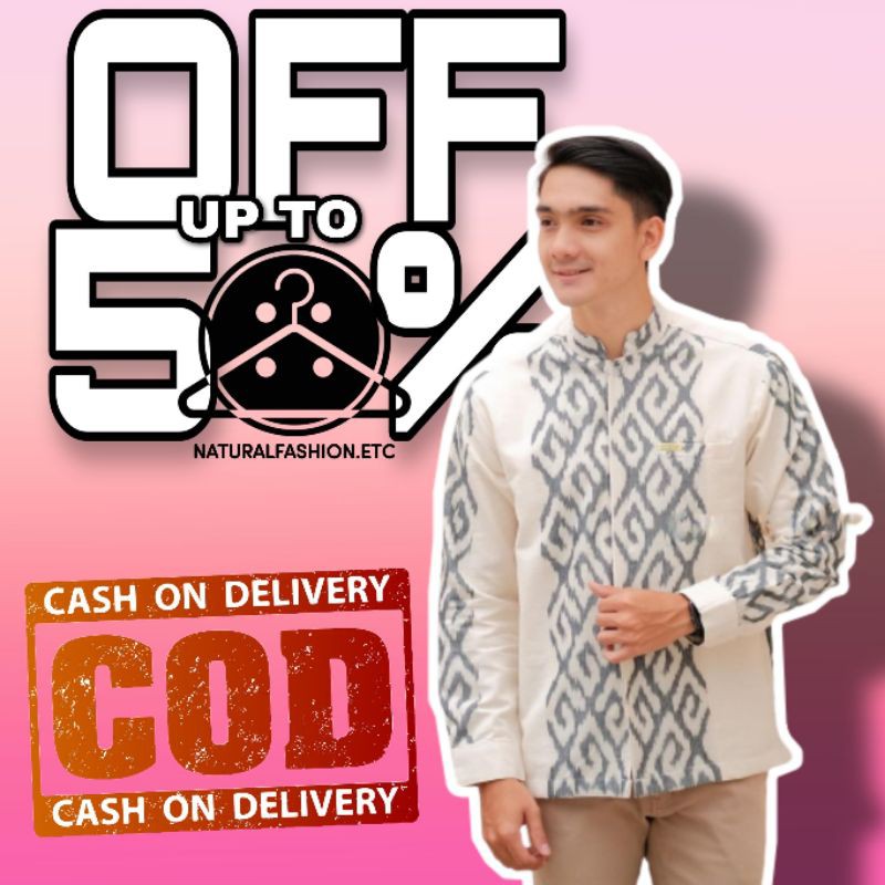 Kemeja Batik Tenun White Toraja