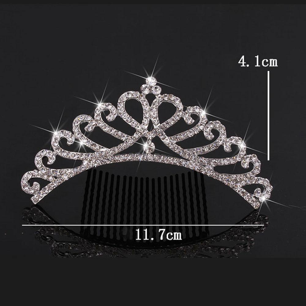 Agustinina Perhiasan Pernikahan Bergaya Chic Mahkota Sisir Rambut Bando Tiara Shiny Hair Styling Accessories