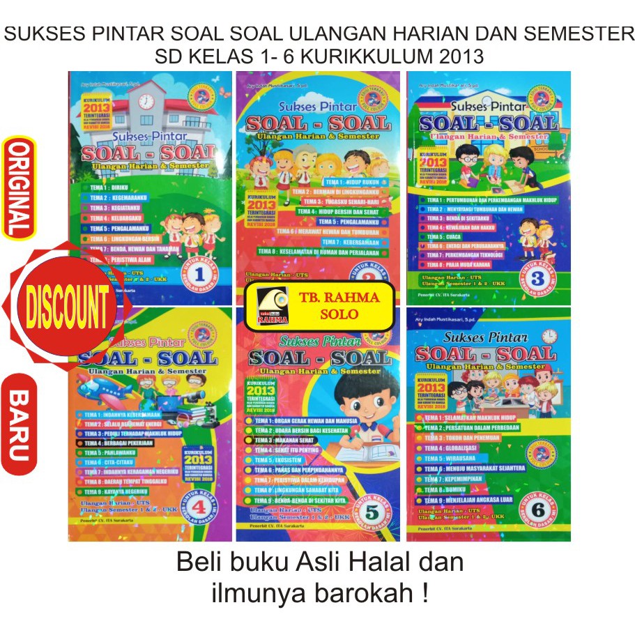 SOAL-SOAL BUKU PINTAR SOAL SOAL ULANGAN HARIAN DAN SEMESTER KURIKULUM MERDEKA KUMER dan Tematik ANAK