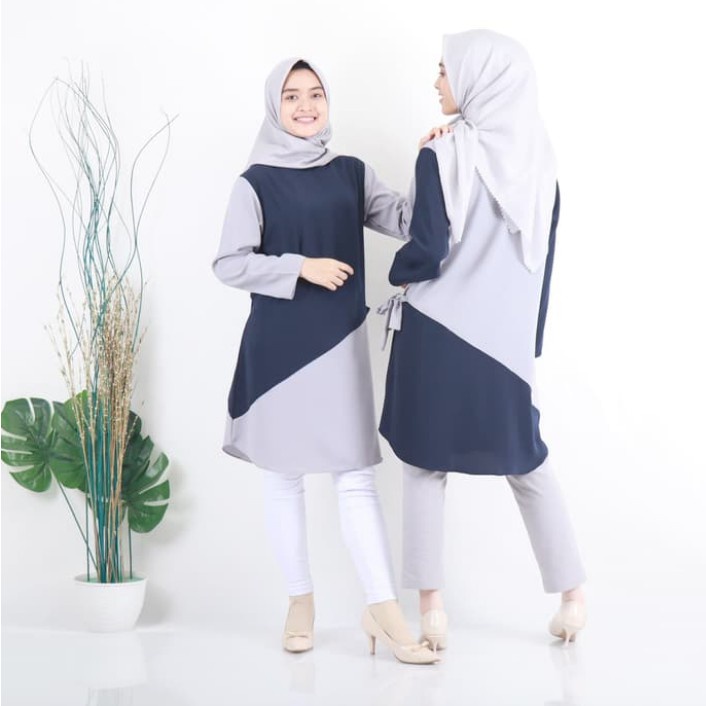 Tq88indonesia Fashion Baju Tunic Wanita Terbaru / AERA TUNIK / Busana Casual Muslimah / OOTD Kekinian