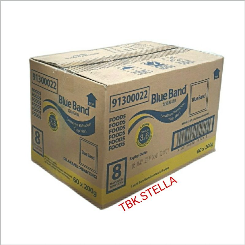 

BLUE BAND MARGARINE SACHET SERBAGUNA 200 GR / KARTON