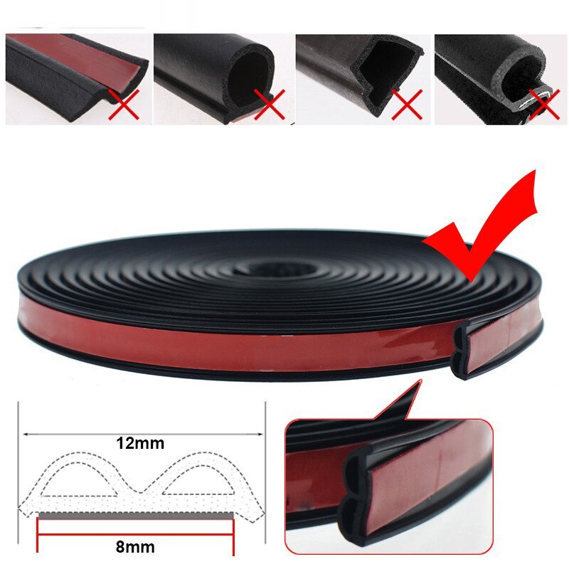 [BISA COD] Karet Peredam Pelindung Pintu Mobil Rubber Strip Soundproof Per 1 Meter Lis Pintu Mobil Universal Pengaman Pelindung Peredam Pintu