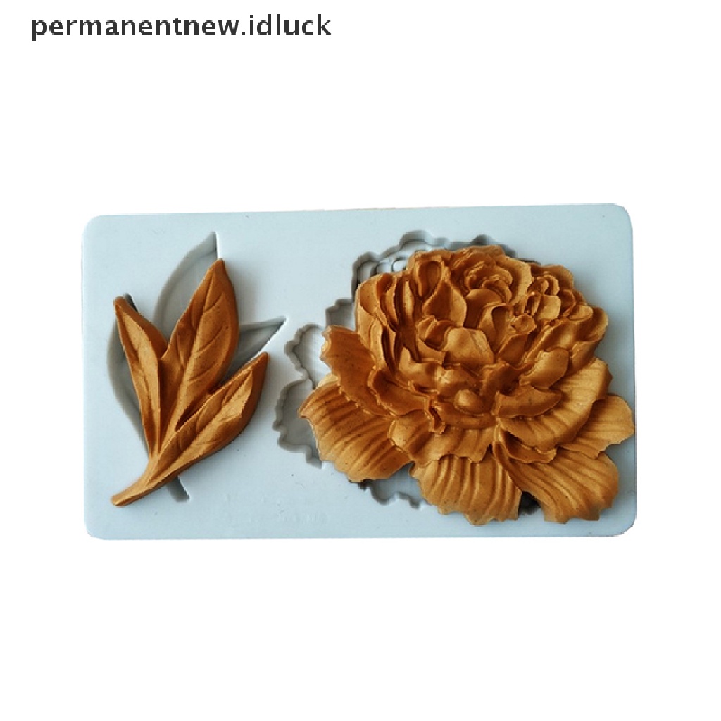 Cetakan Kue Bentuk Bunga Peony Bahan Silikon Untuk Dekorasi Dapur