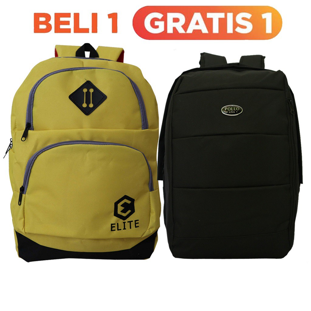 BELI 1 GRATIS 1 - RANSEL DISTRO ELITE SHERLOCK BACKPACK LAPTOP FREE TAS GARVIN TAS PUNGGUNG SEKOLAH