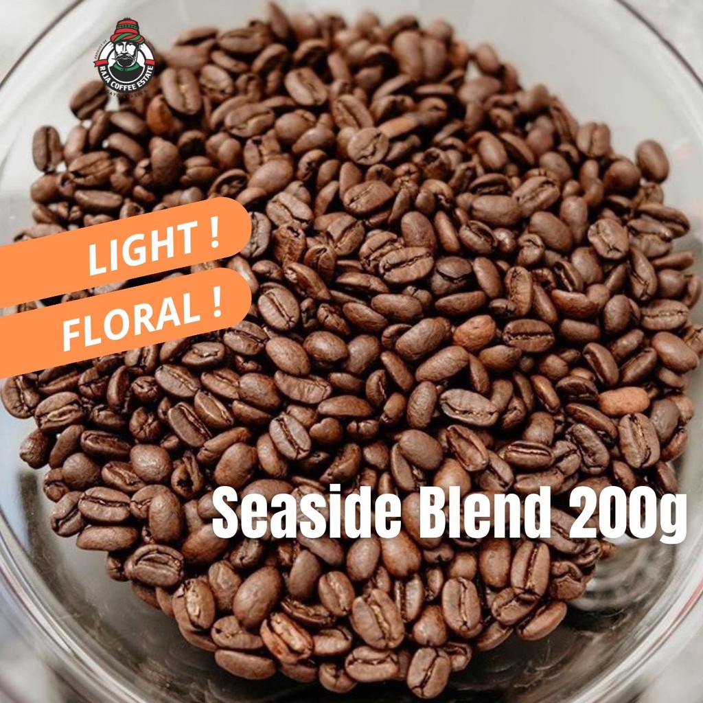 

RAJA COFFEE ESTATE SEASIDE BLEND 200G KOPI BIJI BUBUK ARABIKA ACEH GAYO JAMIN FRESH ROAST