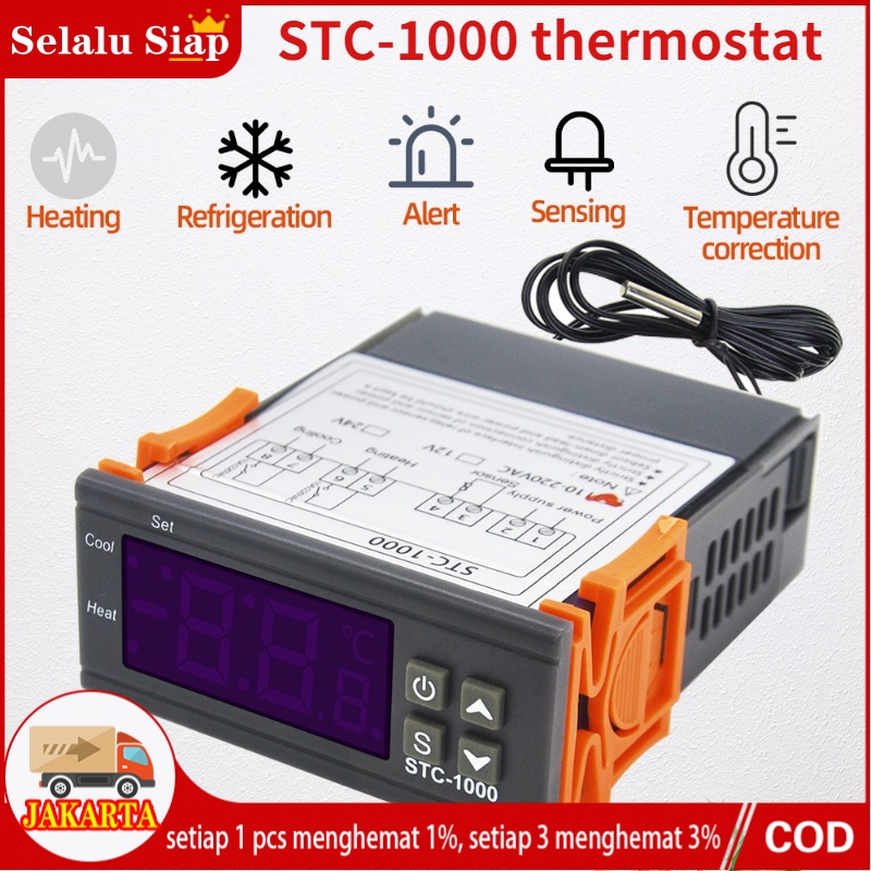 STC-1000 220V AC Thermostat Digital Suhu - Temperature Control