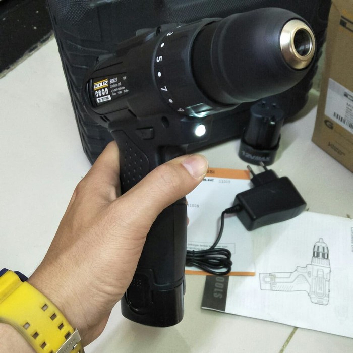 Bor Cordless Drill 10mm Doliz BD 621 / BD621/ BOR TANGAN / BOR BATRE / BOR BATERAI BD 621