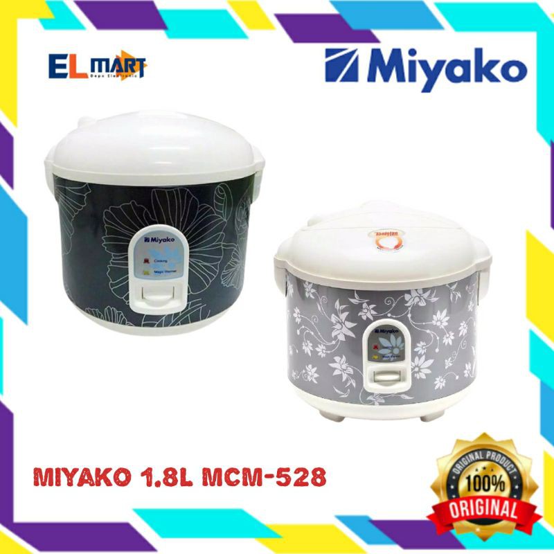 Magic Com Rice cooker Miyako 3in1 1,8L MCM 528 - MCM528  penanak nasi 1,8 Liter