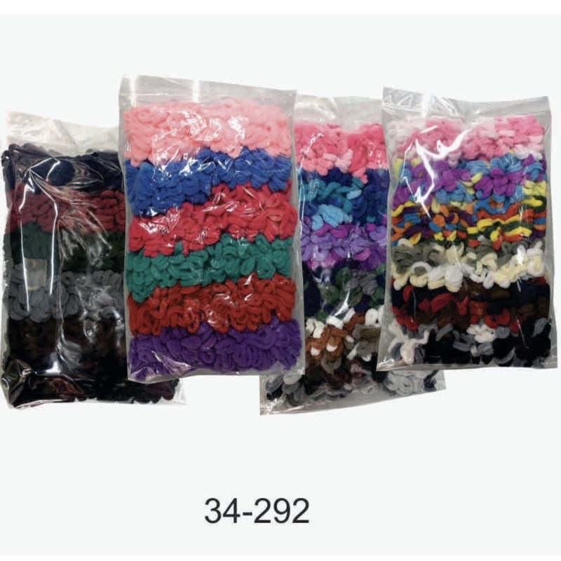 Ikat rambut usus / tali rambut / donat  12pc MT 60-Warna-warni